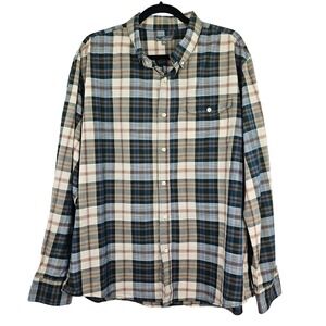 LL Bean Signature Men's Plaid Button Down Shirt Long Sleeve XL‎ Cotton